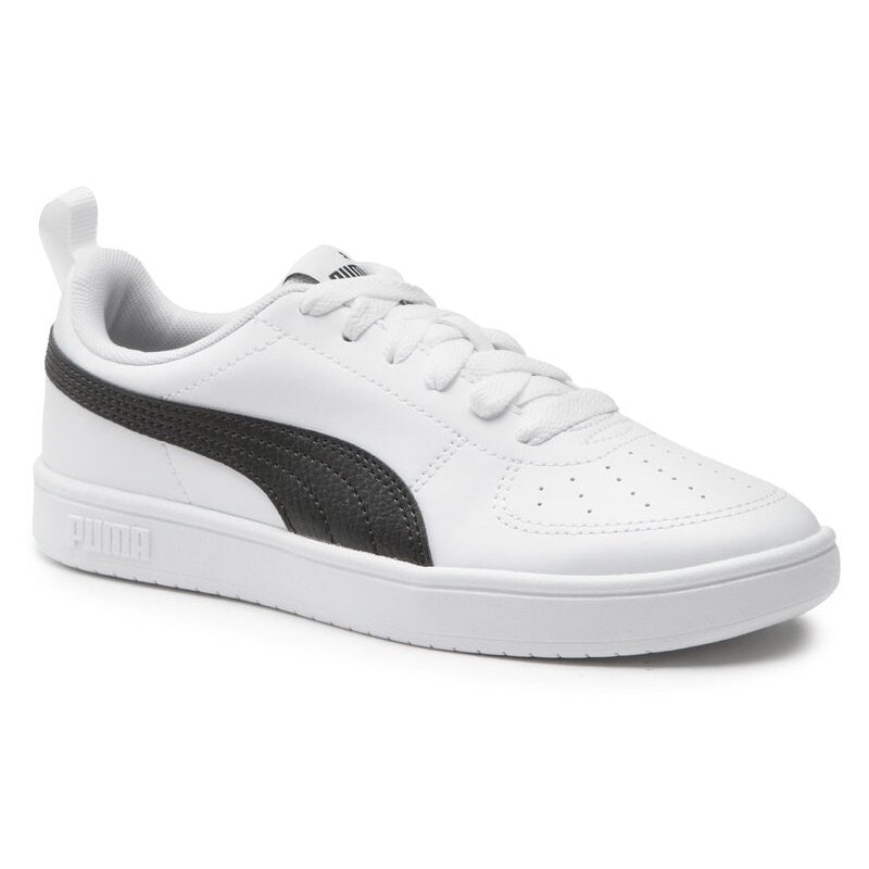 Puma Rickie Jr Lace-Up Trainers for Boys 384311 03 White-Black