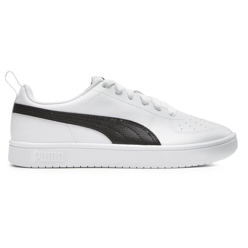 Puma Rickie Jr Lace-Up Trainers for Boys 384311 03 White-Black