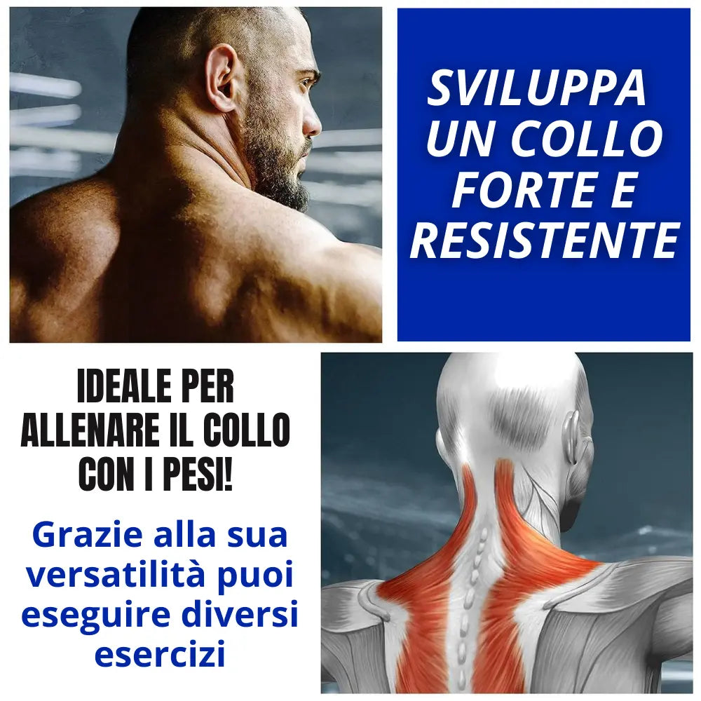 Cintura palestra allenamento collo imbracatura testa - Head Harness con catena metallo