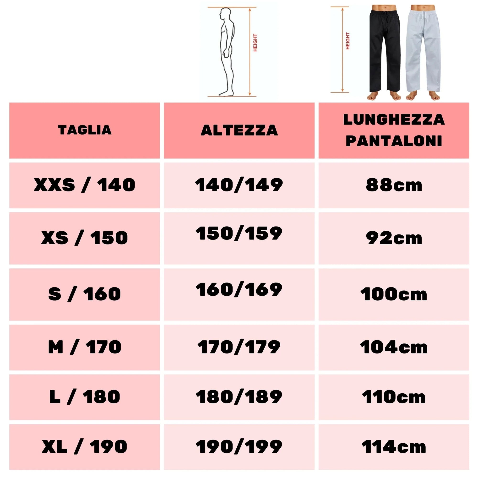 Pantaloni Arti Marziali Karate KungFu JuJitsu Judo Tai Chi