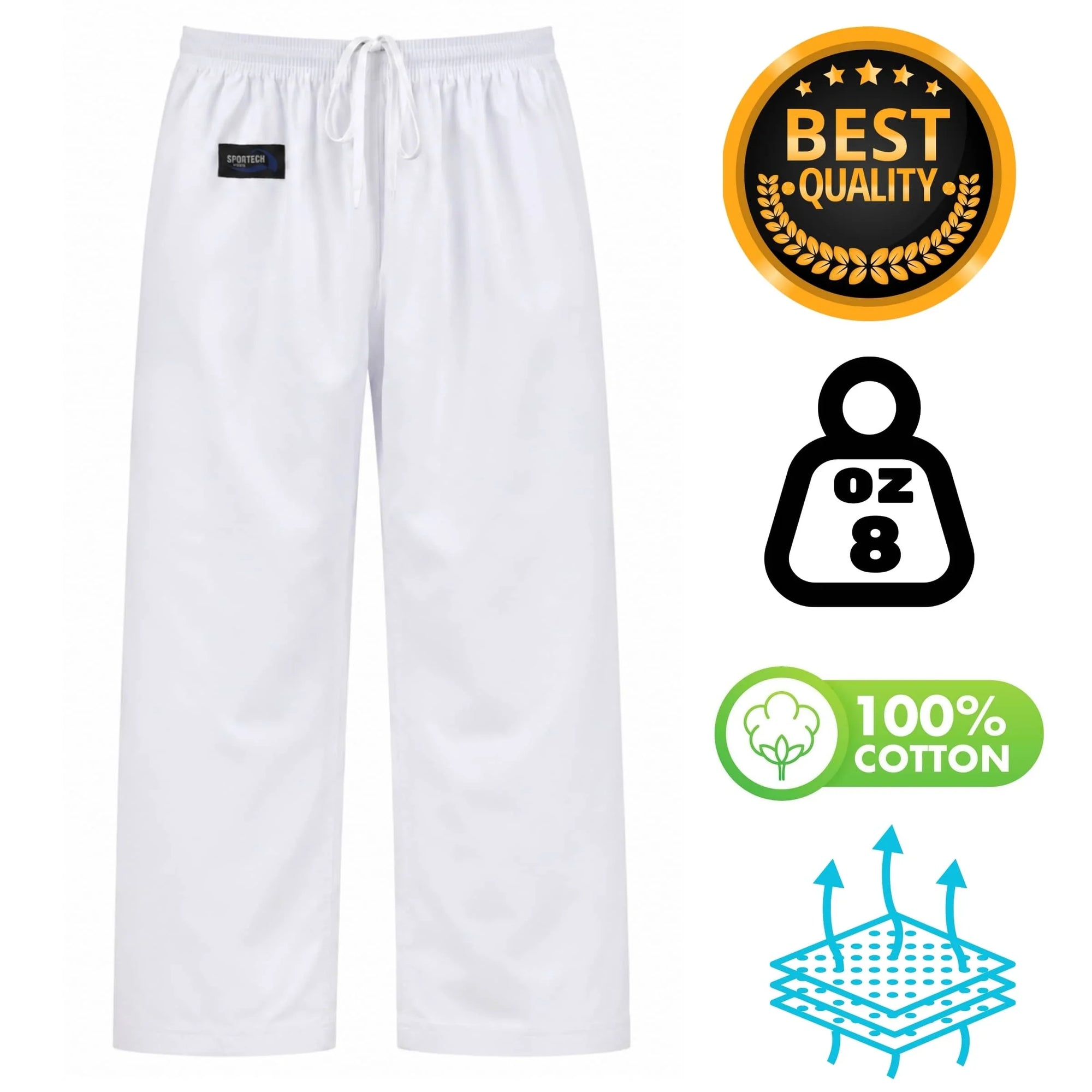 Pantaloni cotone Arti Marziali Karate KungFu Wushu JuJitsu Judo Tai Chi