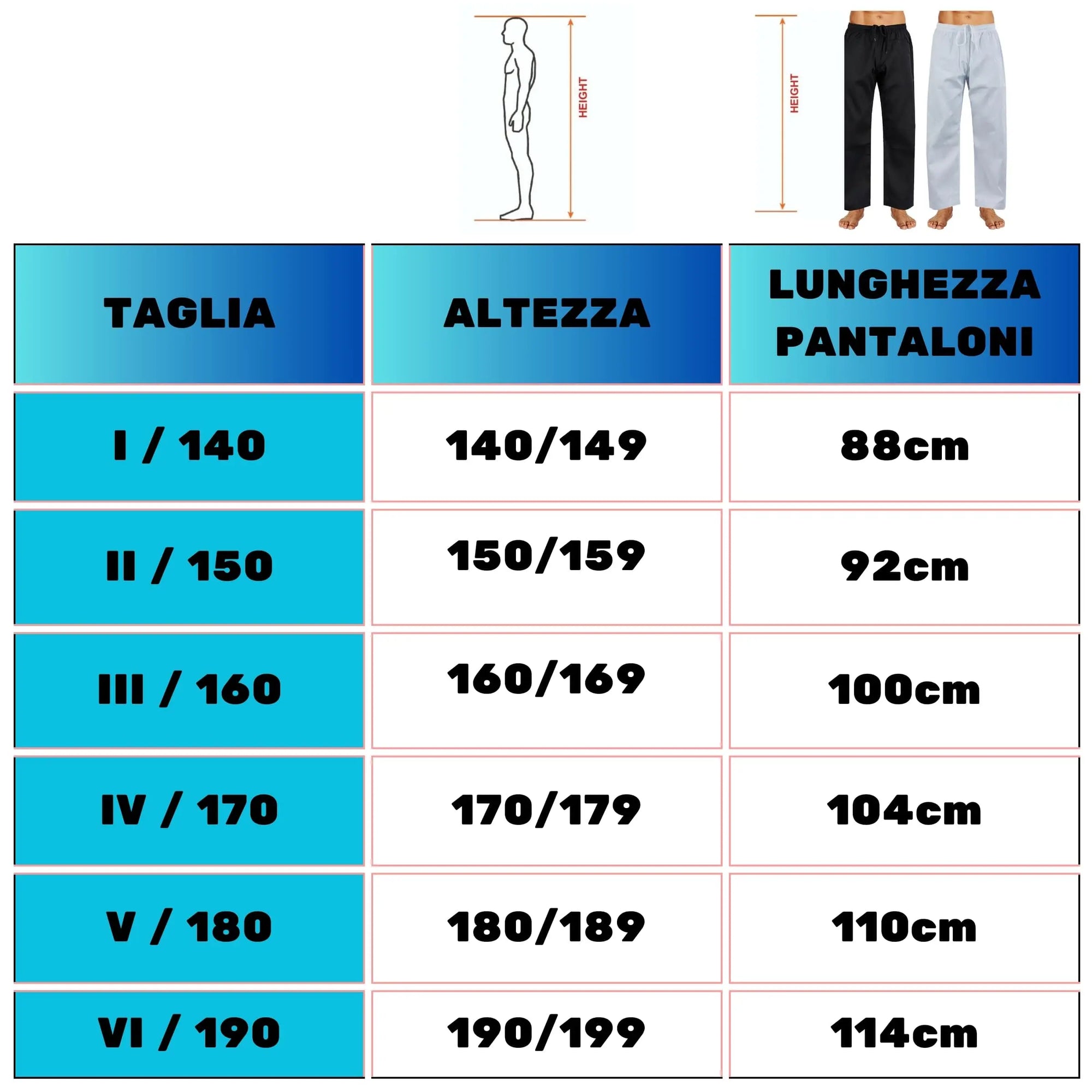 Pantaloni cotone Arti Marziali Karate KungFu Wushu JuJitsu Judo Tai Chi