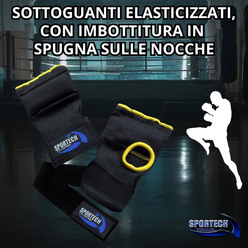 Sottoguanti imbottiti per Guantoni Muay Thai, protezione Mani per Pugilato Guanti Fit Boxe allenamento Kickboxing MMA