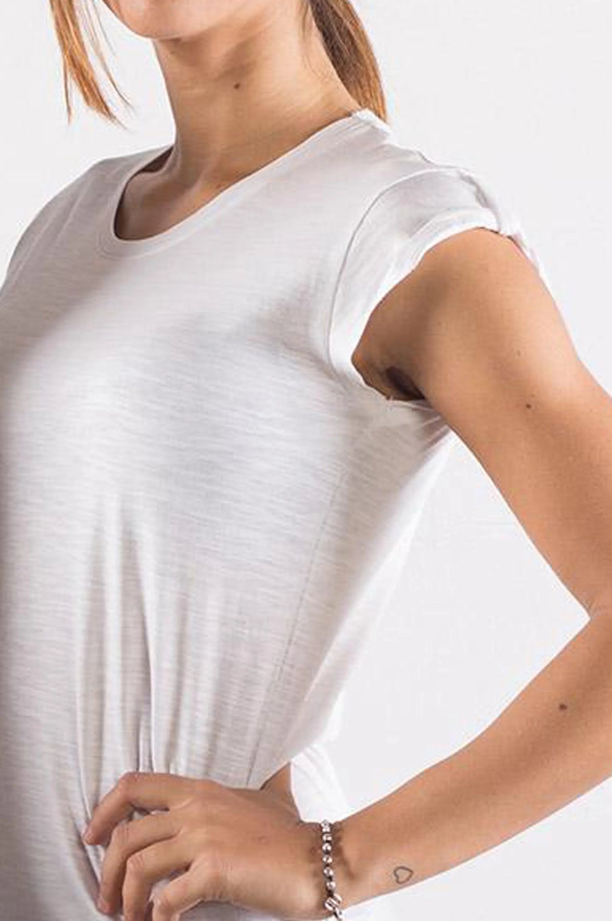 T-shirt Donna Slub "Stai Sereno" 100% Cotone Eco