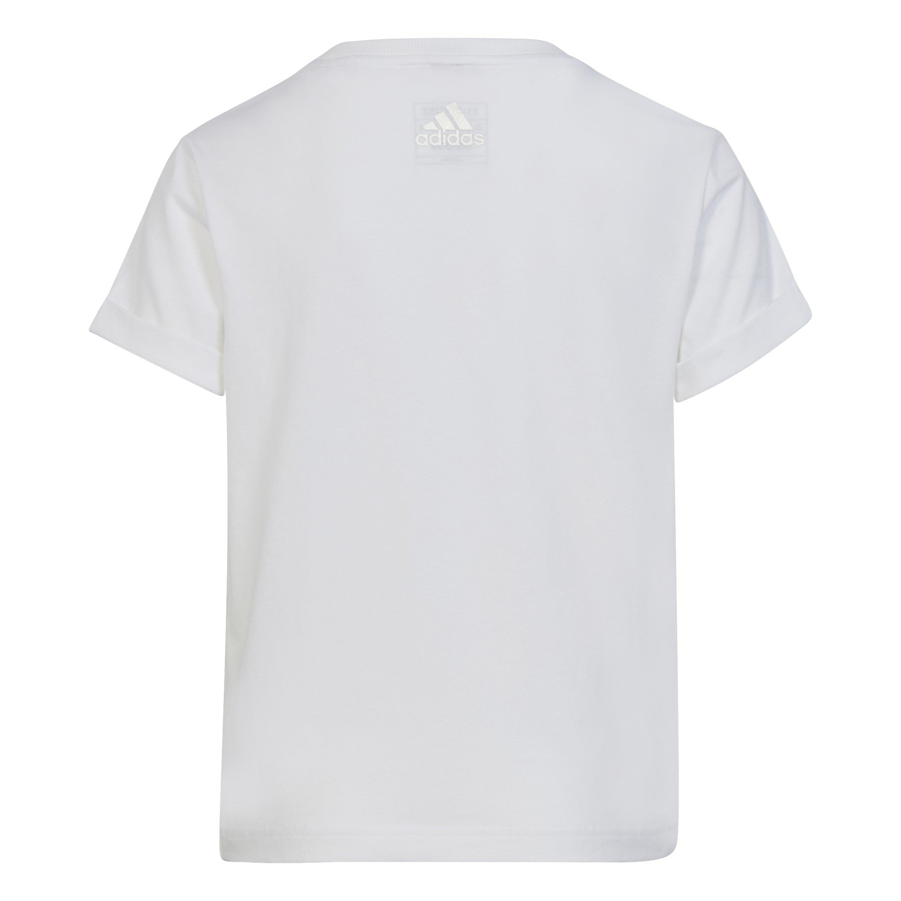 Adidas Girl's Short Sleeve Cotton T-shirt with Side Knot HR5818 white