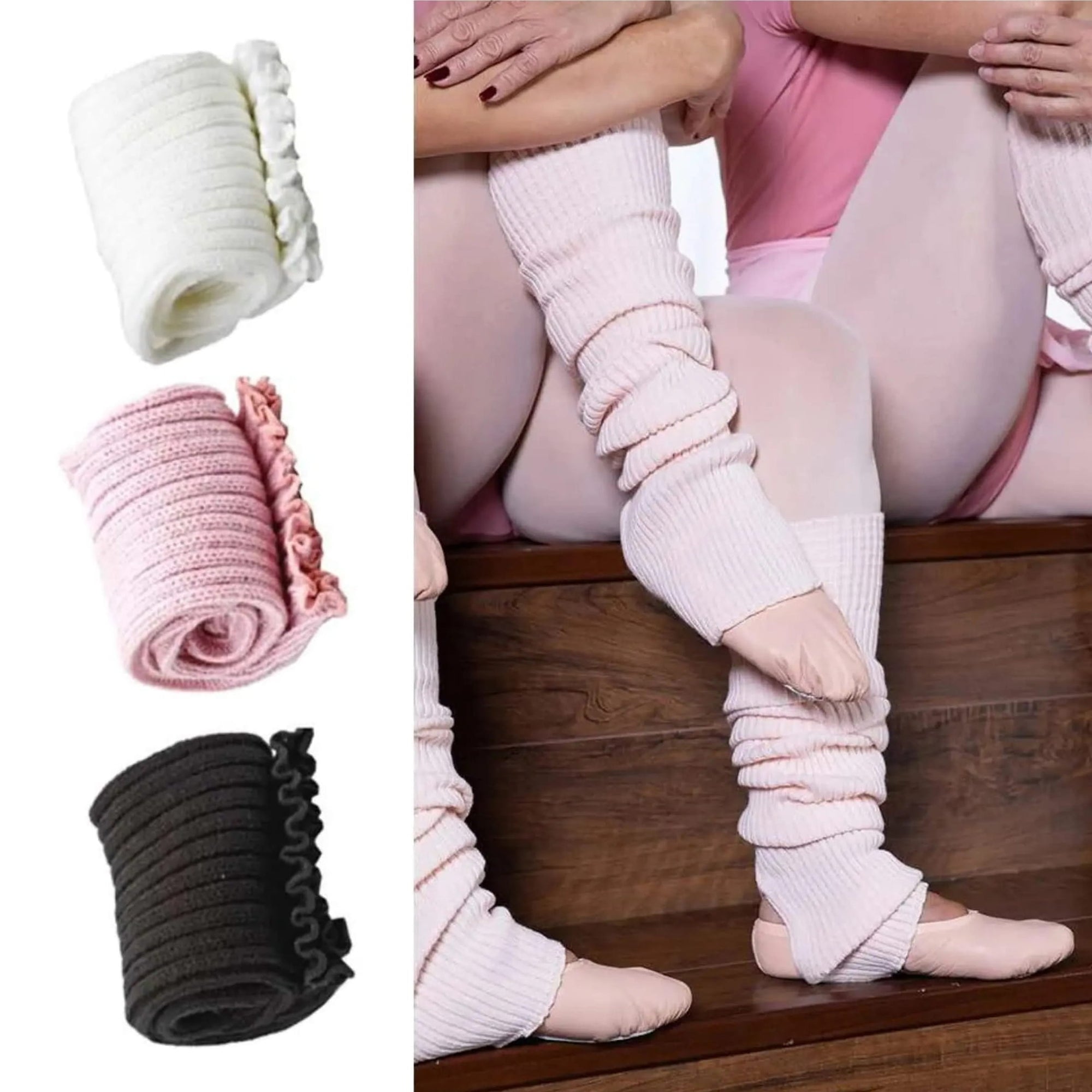 Scaldamuscoli Ballerine Danza Classica calzerotti con staffa