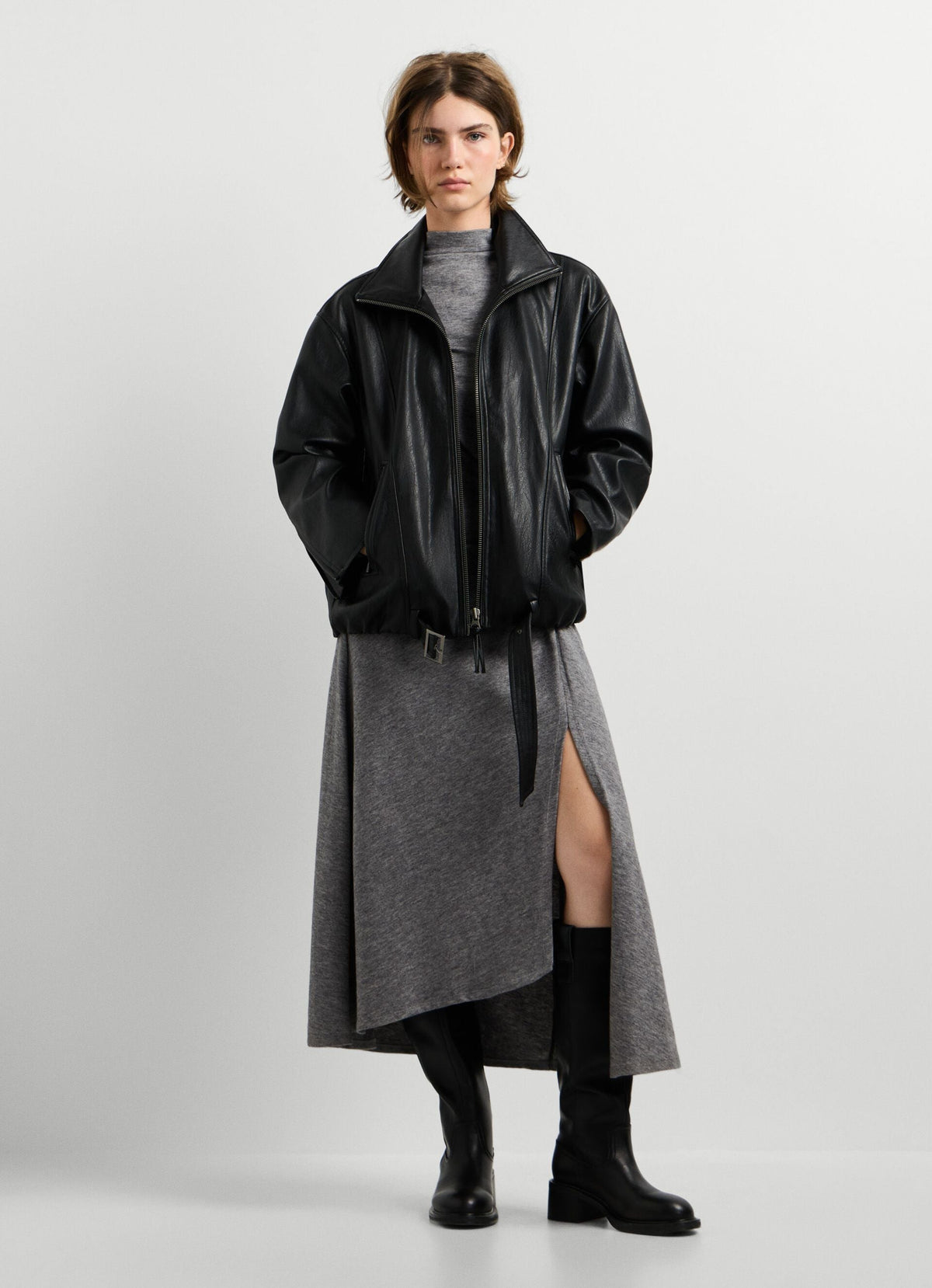 Pepe Jeans giacca in pelle sintetica Lina PL4024525 nera
