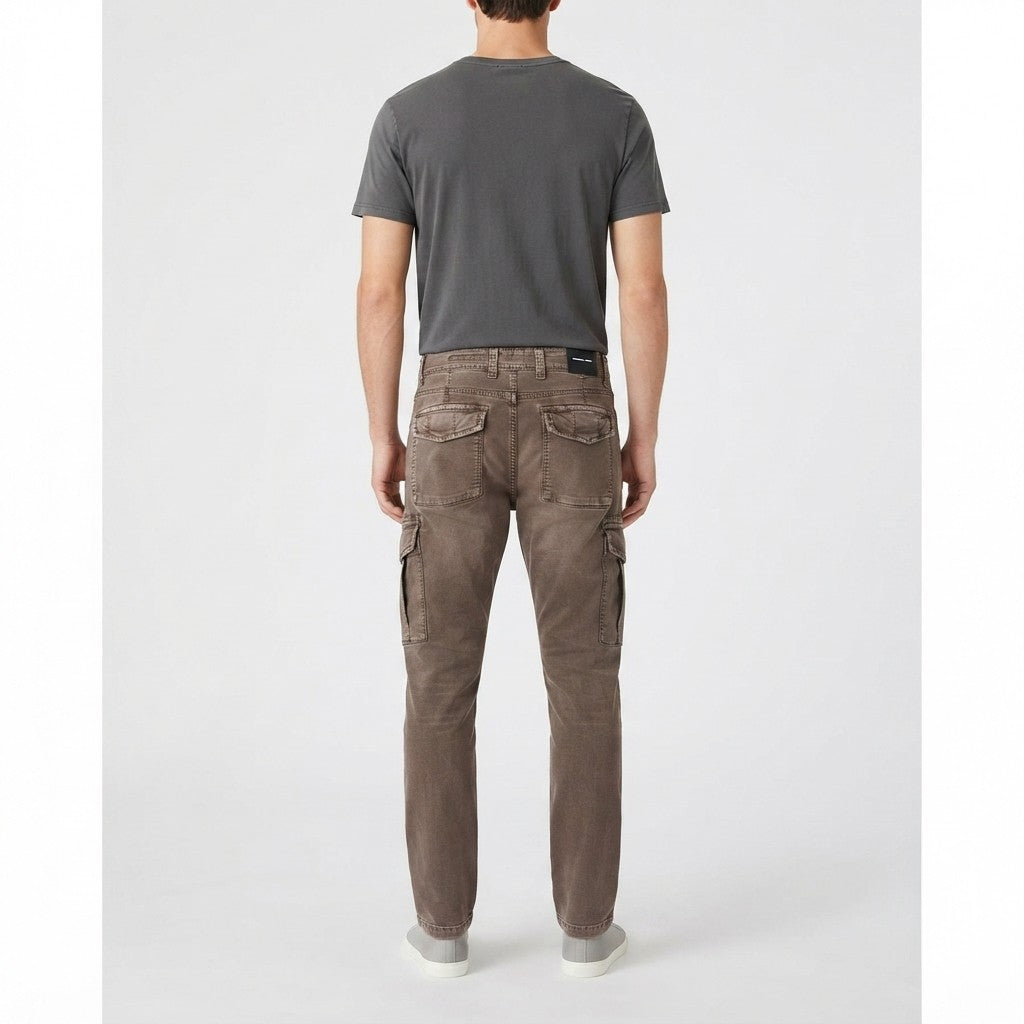 Bomboogie PMREYTGBT6 Pantalone Cargo Uomo Regular Fit Cotone Marrone