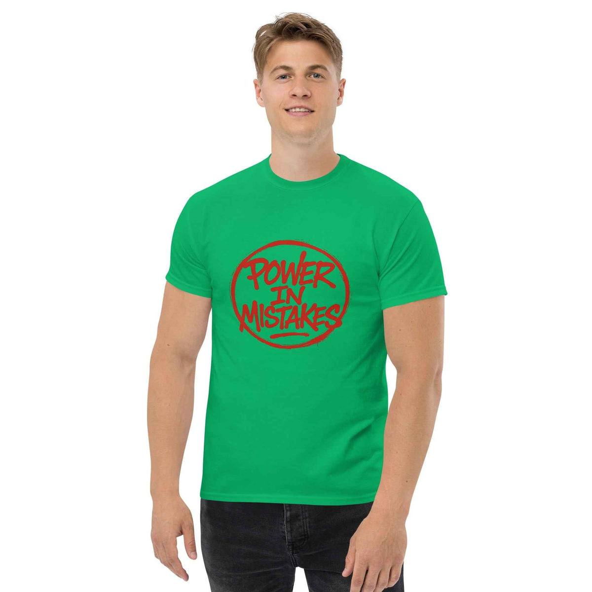Maglietta Classica Unisex 100% Cotone 👕 | FAIL Streetwear “POWER IN MISTAKES” 🔴 – Imperfezione che Diventa Stile