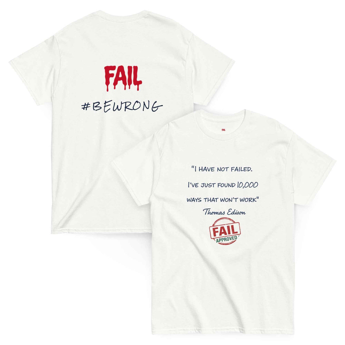 FAIL Streetwear T-shirt Classica Unisex Edison PRE799SUF Rosa Bianco Blu