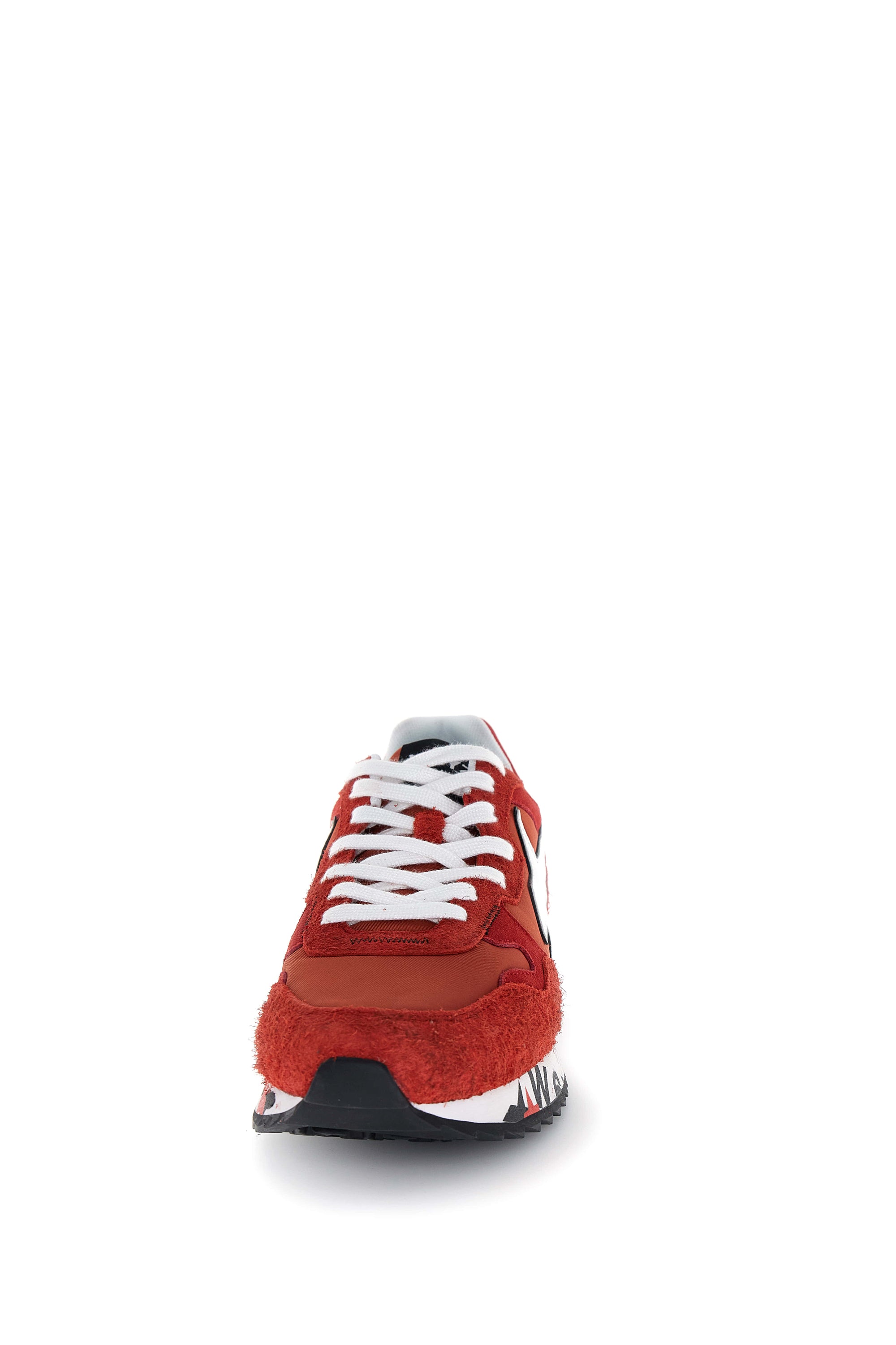 YAK-M. - Sneakers in tessuto tecnico e suede - Bianco-Rosso