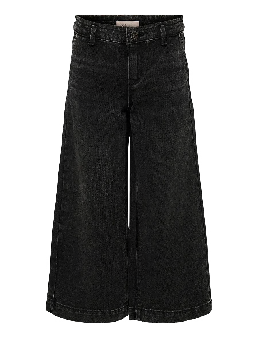 Only KOGCOMET Wide Leg Fit Jeans 15264770 – Jeans Ragazza Nero Gamba Larga 6-14 Anni