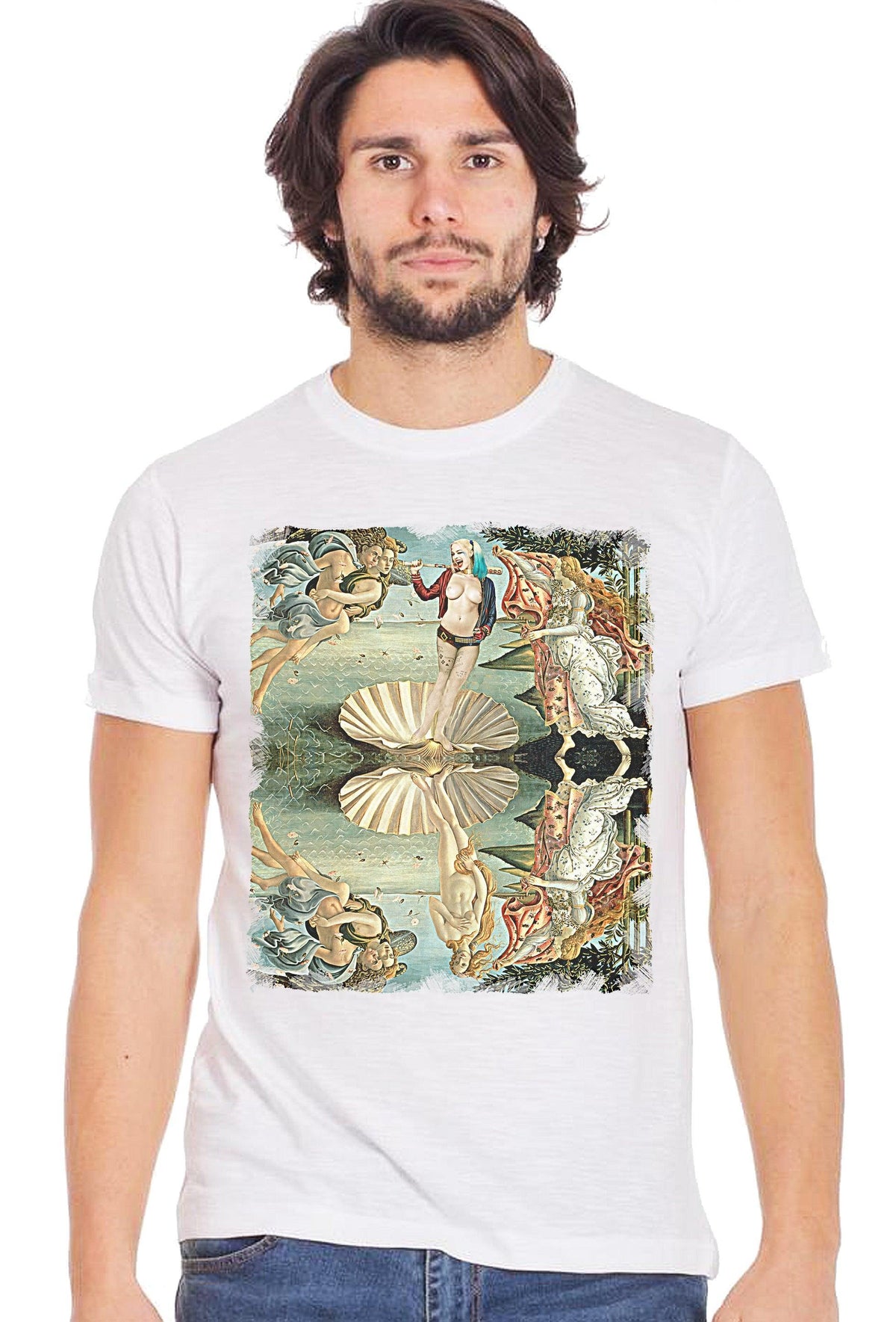 Venere Harley Quinn - T-shirt Uomo 100% Cotone Slub