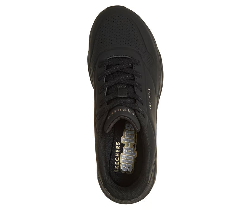 Skechers scarpa sneakers da donna Slip-ins: UNO Glide-Step - Glide On Air 190113/BBK nera