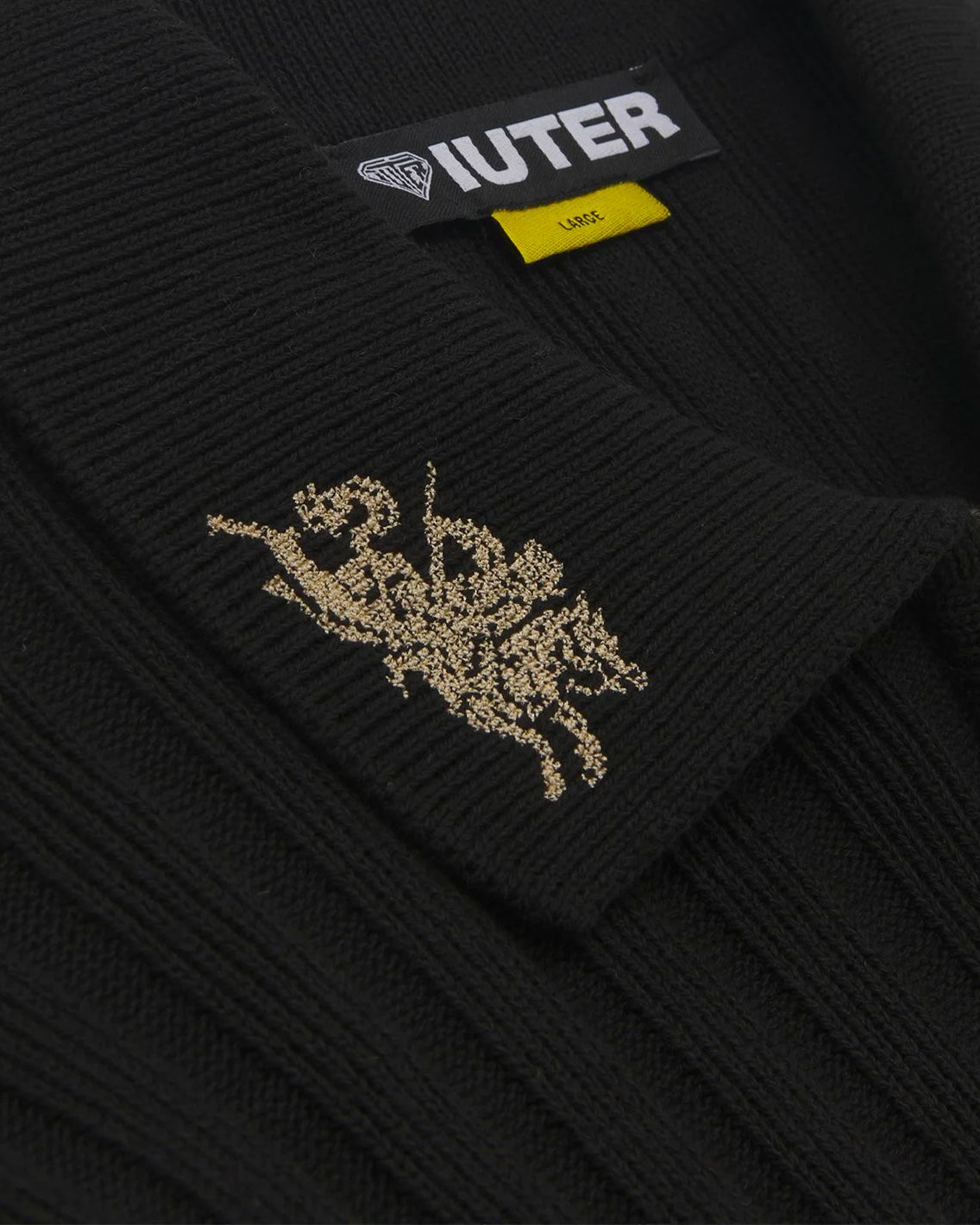 Polo Knit Courage Half Zip Nera