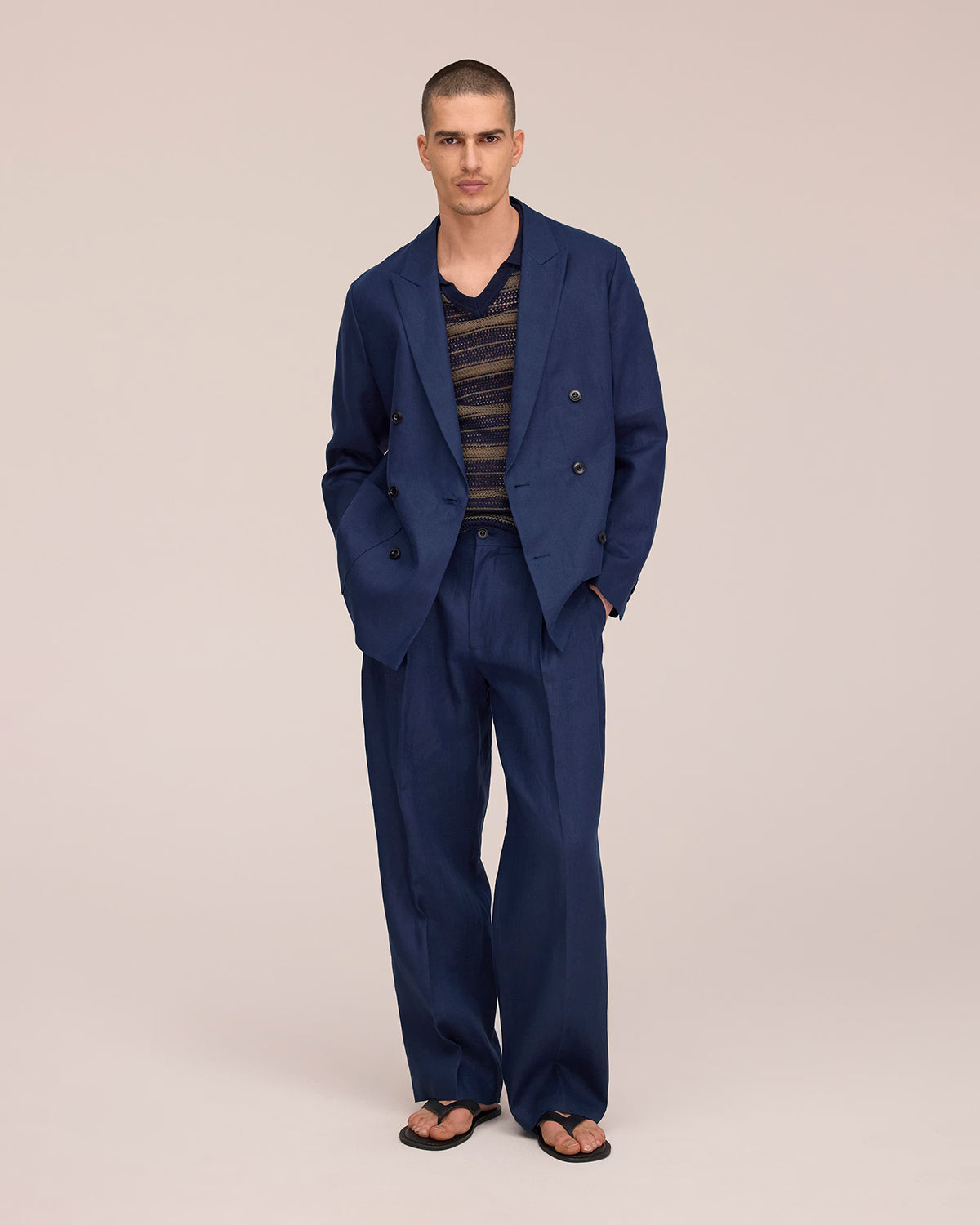 Blazer Jordin Linen Navy Blue