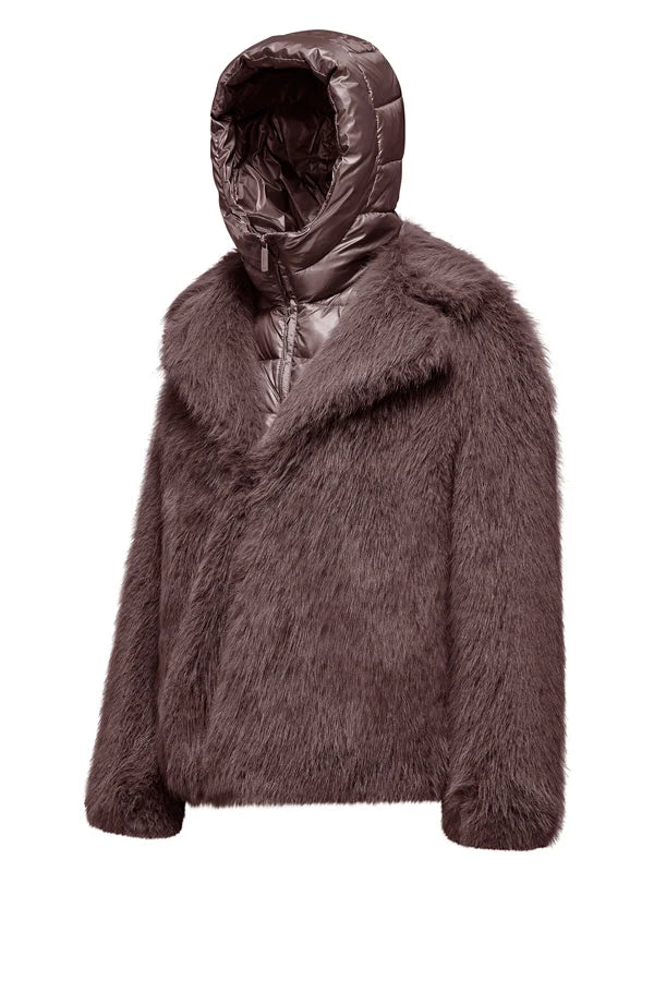 Bomboogie Paris Coat GW9148TFRL6-481 Donna Cioccolato - Cappotto Ecopelliccia