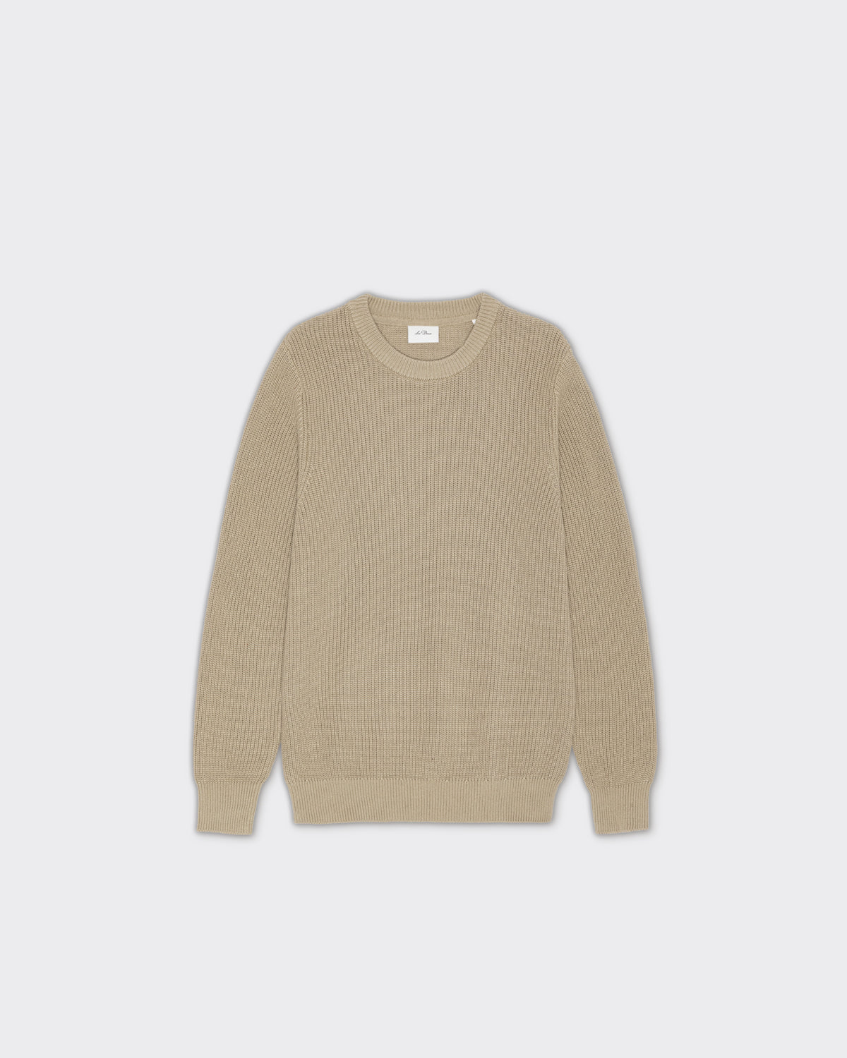 Crewneck Knit Rib Dark Sand