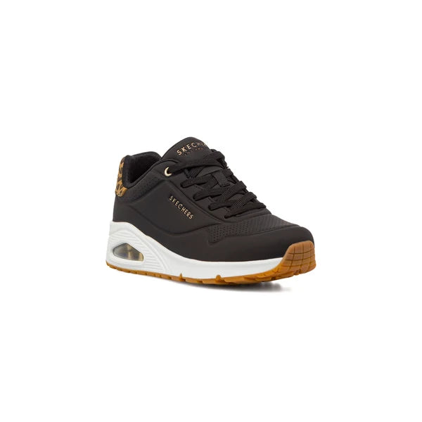 Skechers Uno Jungke Nite 177093/BKLD Donna Nero Leopardato - Sneakers Platform